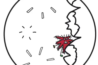 En klokke med en rød feil på den