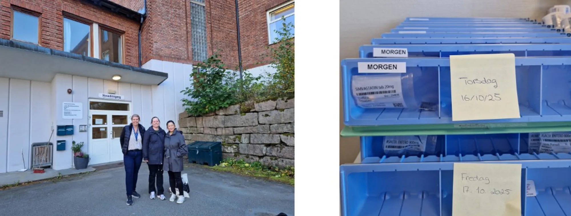 En gruppe kvinner som går nedover en gate
